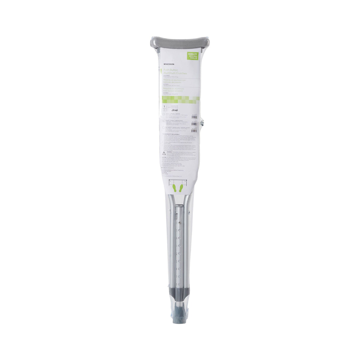 McKesson Underarm Crutches for Children 4'6" – 5'2" - Ambulatory Equipment>Mobility>Crutches>Underarm Support Crutches - M...