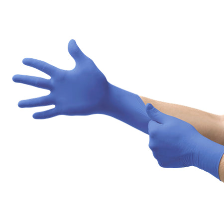 Ultraform Nitrile Exam Glove, Small / Medium, Blue-Exam Glove Ultraform Small / Medium NonSterile Nitrile Standard Cuff Length Textured Fingertips Blue Not Rated