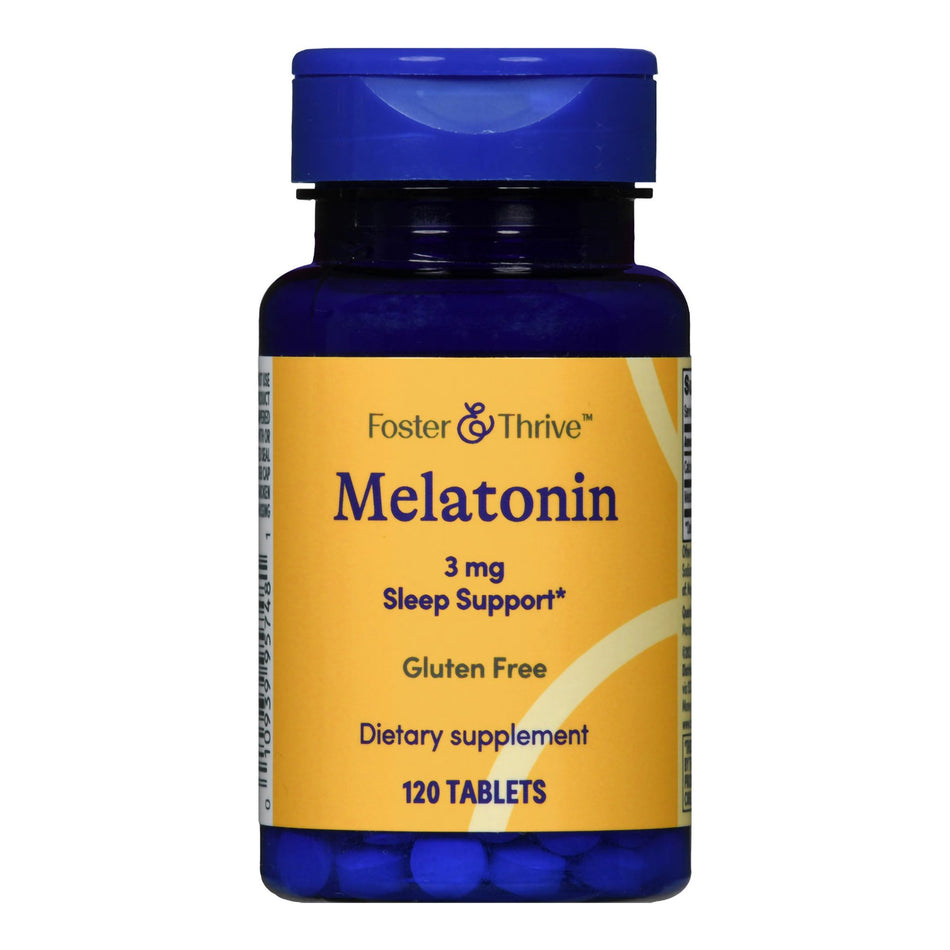 Foster & Thrive Melatonin Natural Sleep Aid-Natural Sleep Aid Foster & Thrive 120 per Bottle Tablet 3 mg Strength