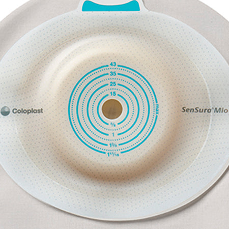 SenSura Mio High Output One-Piece Drainable Transparent Ostomy Pouch, 10 to 43 mm Stoma-"Ostomy Pouch SenSura Mio High Output One-Piece System Convex Light, Trim to Fit 10 to 43 mm Stoma Drainable"