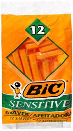 Bic Sensitive Razor-Personal Razor Bic Sensitive Single Edge Single Blade NonSterile Disposable