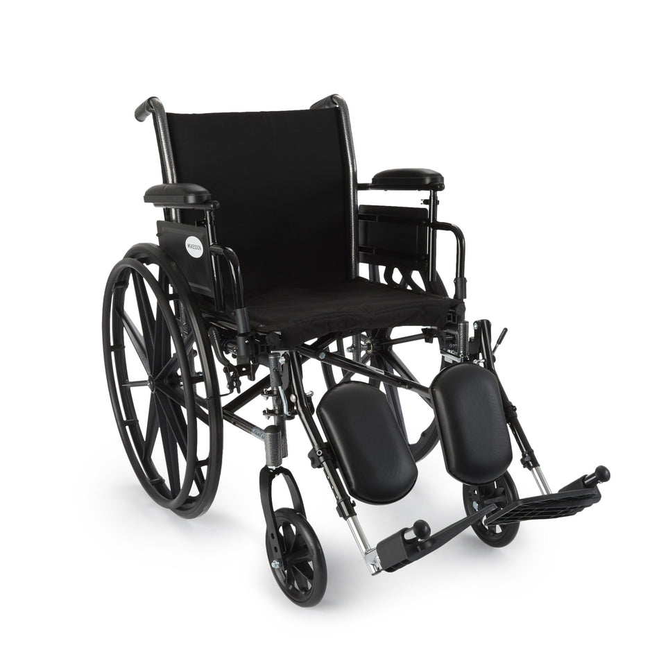 drive� Cruiser III Manual Wheelchair, 18 Inch Seat Width-Lightweight Wheelchair McKesson Dual Axle Desk Length Arm Elevating Legrest Black Upholstery 18 Inch Seat Width Adult 300 lbs. Weight Capacity
