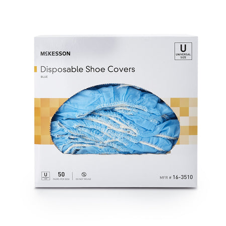 McKesson Shoe Cover, One Size Fits Most Shoe, High, Non-Skid Sole, Blue, Non-Sterile-Shoe Cover McKesson One Size Fits Most Shoe High Nonskid Sole Blue NonSterile