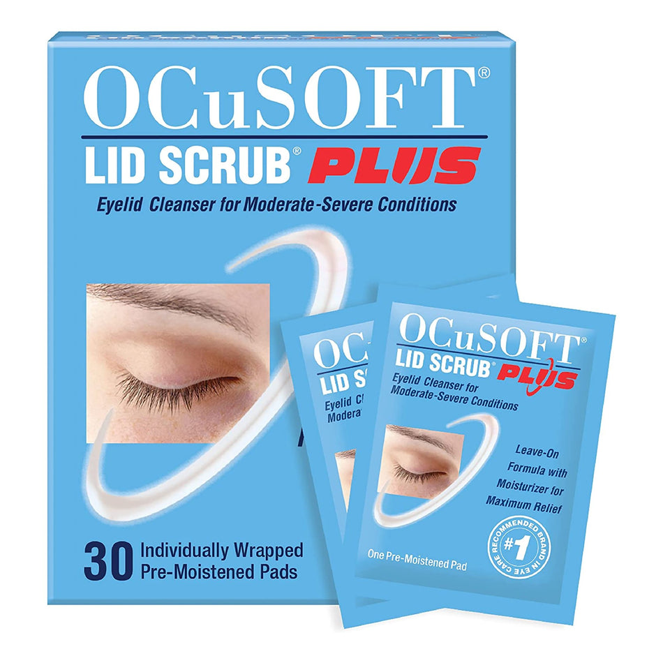 OCuSOFT Lid Scrub Plus Eyelid Cleanser-Eyelid Cleanser OCuSOFT Lid Scrub Plus 30 per Box Wipe