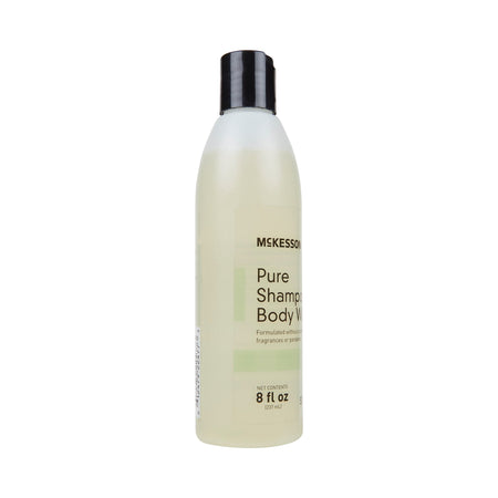 McKesson Pure Shampoo and Body Wash-Shampoo and Body Wash McKesson Pure 8 oz. Flip Top Bottle Unscented