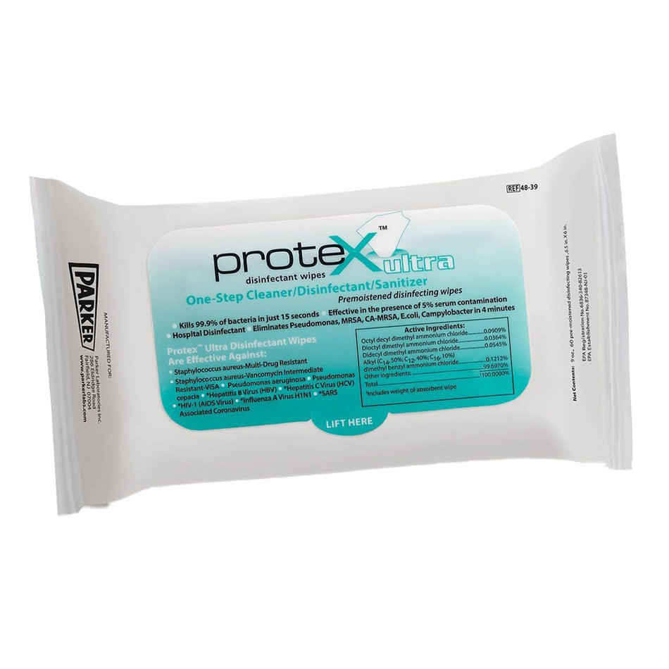 Protex™ Ultra Disinfectant Wipes, 6.5 x 6 Inch - Housekeeping>Cleaners and Disinfectants - Parker Labs