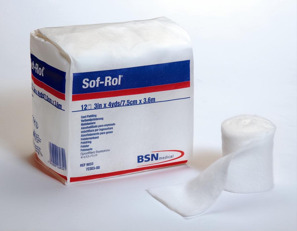 Sof-Rol White Rayon Undercast Cast Padding, 2 Inch x 4 Yard-Cast Padding Undercast Sof-Rol 2 Inch X 4 Yard Rayon NonSterile