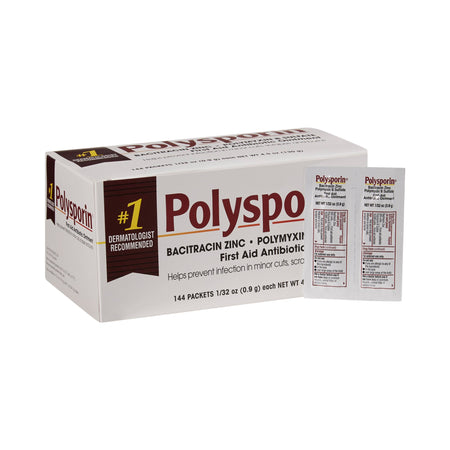 Polysporin Bacitracin / Polymyxin B First Aid Antibiotic-First Aid Antibiotic Polysporin Ointment 0.9 Gram Individual Packet