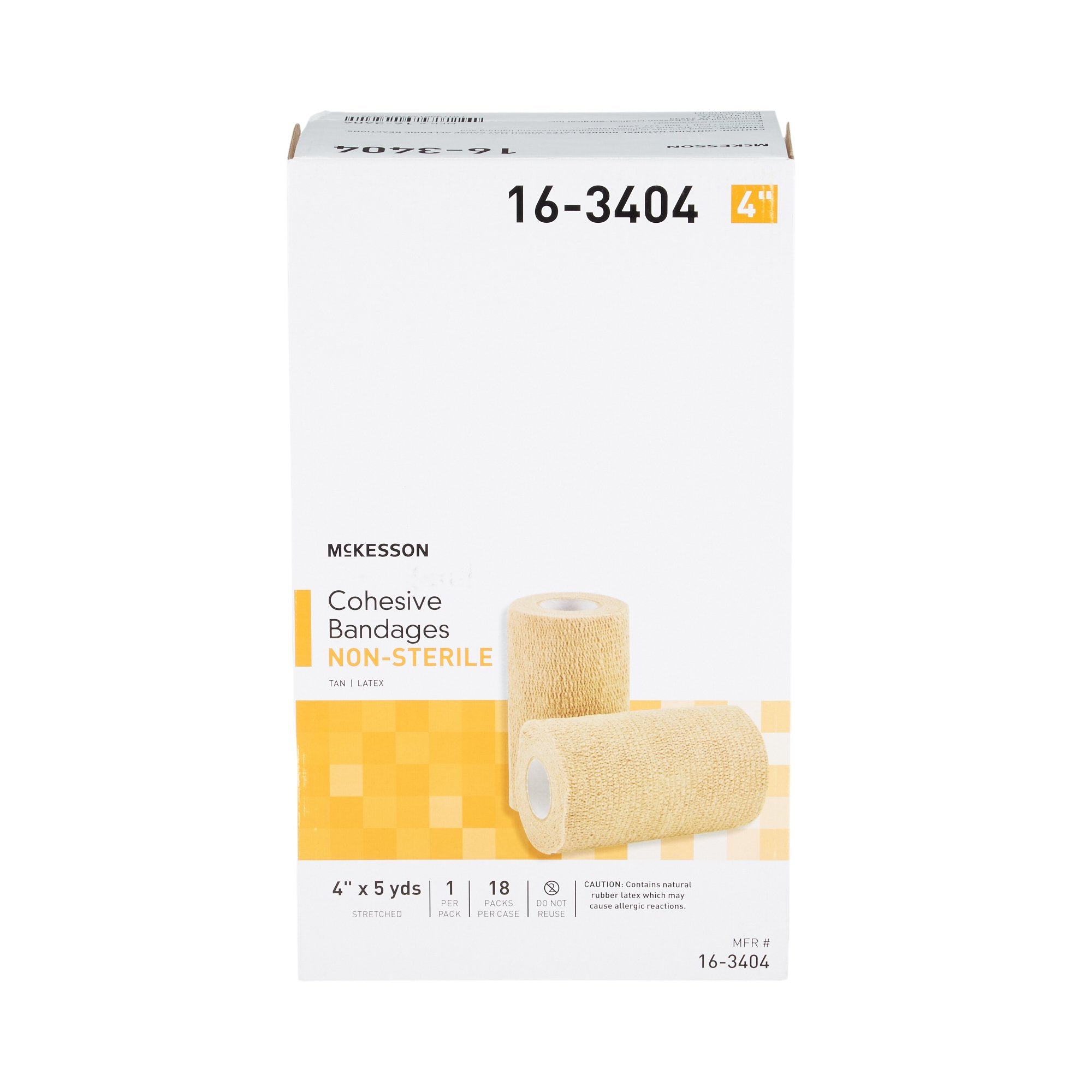 McKesson Self-adherent Closure Cohesive Bandage, 4 Inch x 5 Yard-Cohesive Bandage McKesson 4 Inch X 5 Yard Self-adherent Closure Tan NonSterile Standard Compression