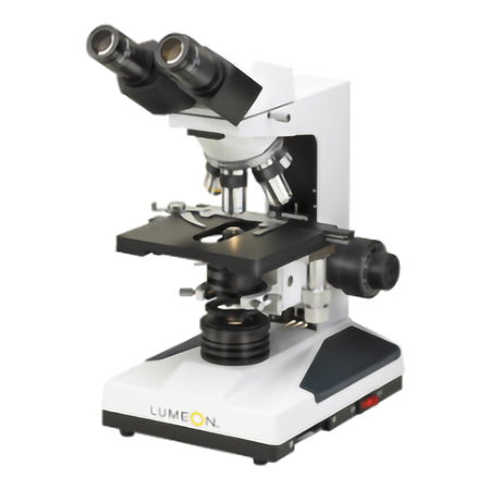 McKesson Lumeon Compound Microscope, 10 x 8 x 16 Inch-"McKesson LUMEON Compound Microscope Binocular Head 4X, 10X, 40X and 100X (Oil) Objectives"