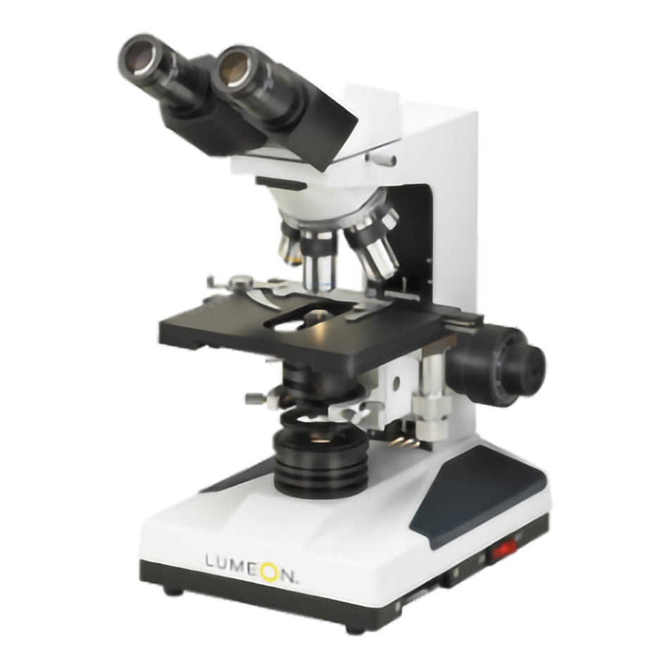 McKesson Lumeon Compound Microscope, 10 x 8 x 16 Inch-"McKesson LUMEON Compound Microscope Binocular Head 4X, 10X, 40X and 100X (Oil) Objectives"