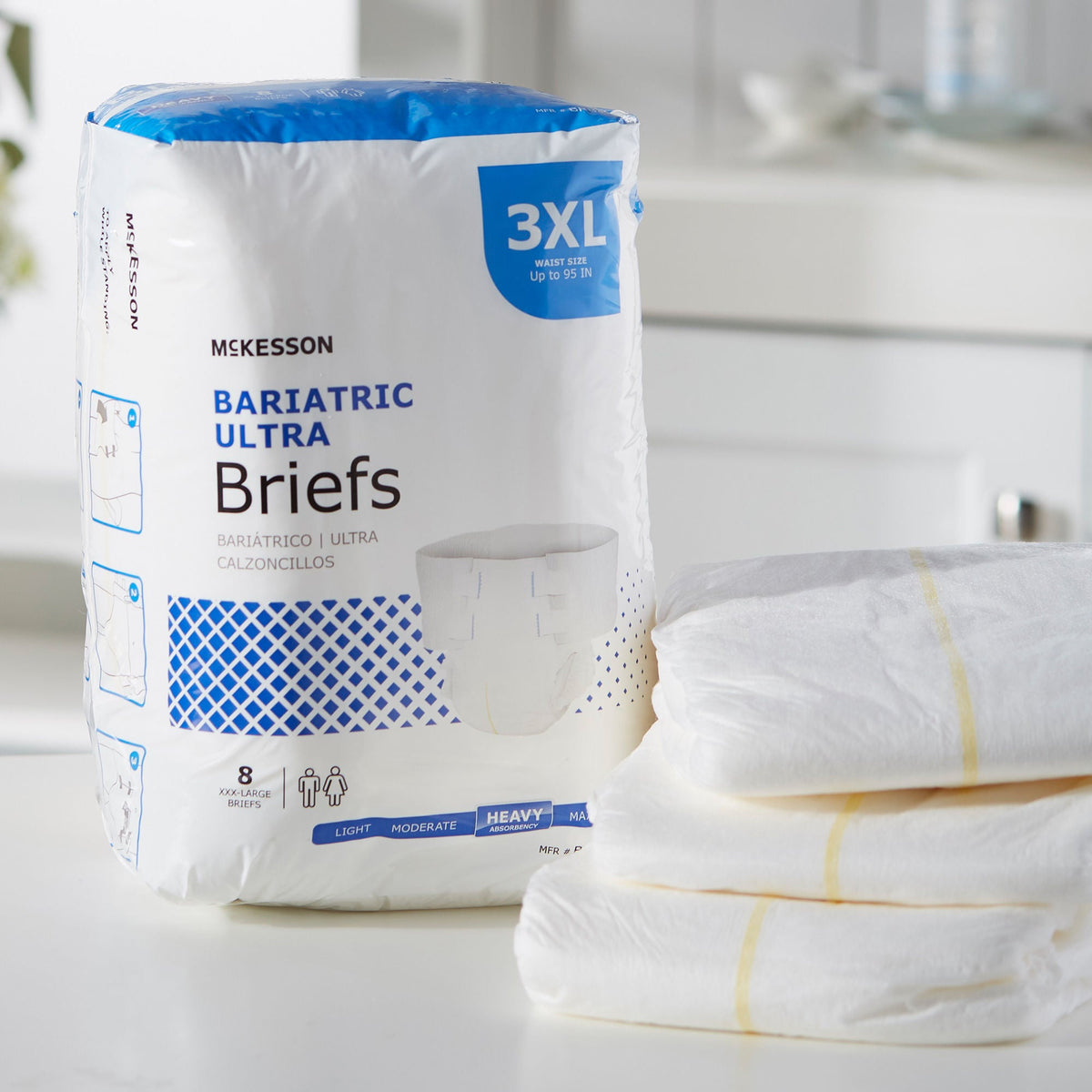 McKesson Ultra Heavy Absorbent Incontinence Brief, Bariatric - Incontinence>Adult Briefs and Protective Undergarments - Mc...
