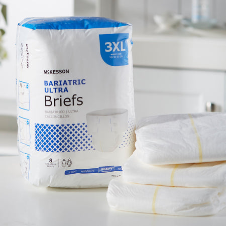 McKesson Ultra Heavy Absorbent Incontinence Brief, Bariatric - Incontinence>Adult Briefs and Protective Undergarments - Mc...