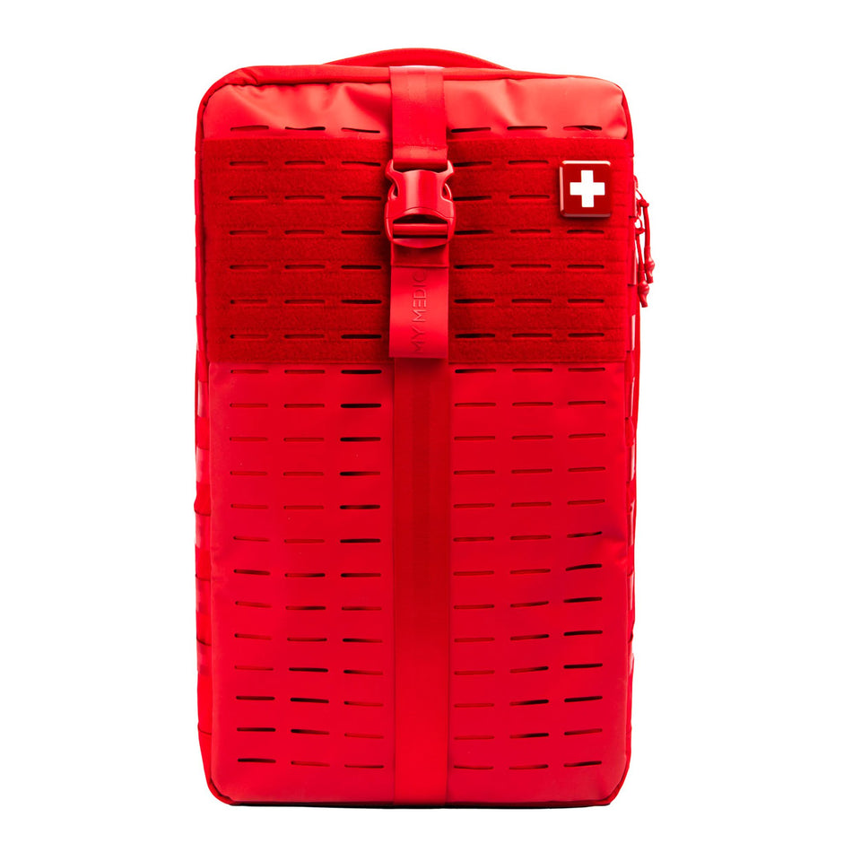 The Medic Pro 10 Person First Aid Kit-First Aid Kit My Medic� The MEDIC Pro 10 Person Red Nylon Backpack