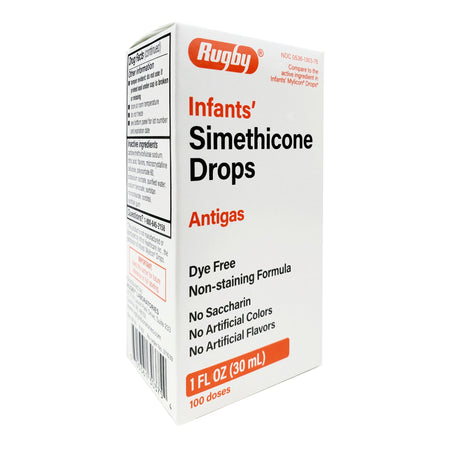 Rugby Simethicone Infant Gas Relief-Infant Gas Relief Rugby 40 mg / 0.6 mL Strength Oral Drops 1 oz.