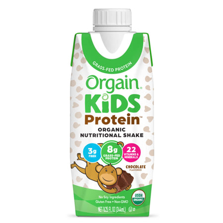 Pediatric Oral Supplement Orgain® Kids Protein™ Organic Nutritional Shake Chocolate Flavor 8.25 oz. Carton Liquid Protein...