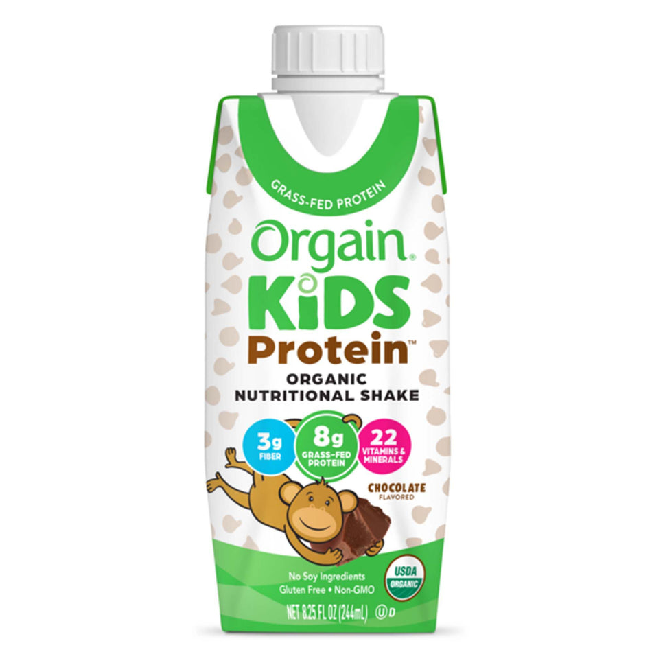 Pediatric Oral Supplement Orgain® Kids Protein™ Organic Nutritional Shake Chocolate Flavor 8.25 oz. Carton Liquid Protein...