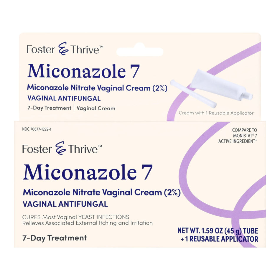 Foster & Thrive Miconazole 7 Miconazole Nitrate Vaginal Cream (2%) with Reusable Applicator-Vaginal Antifungal Foster & Thrive 2% Strength / 100 mg Cream 1.59 oz. Tube