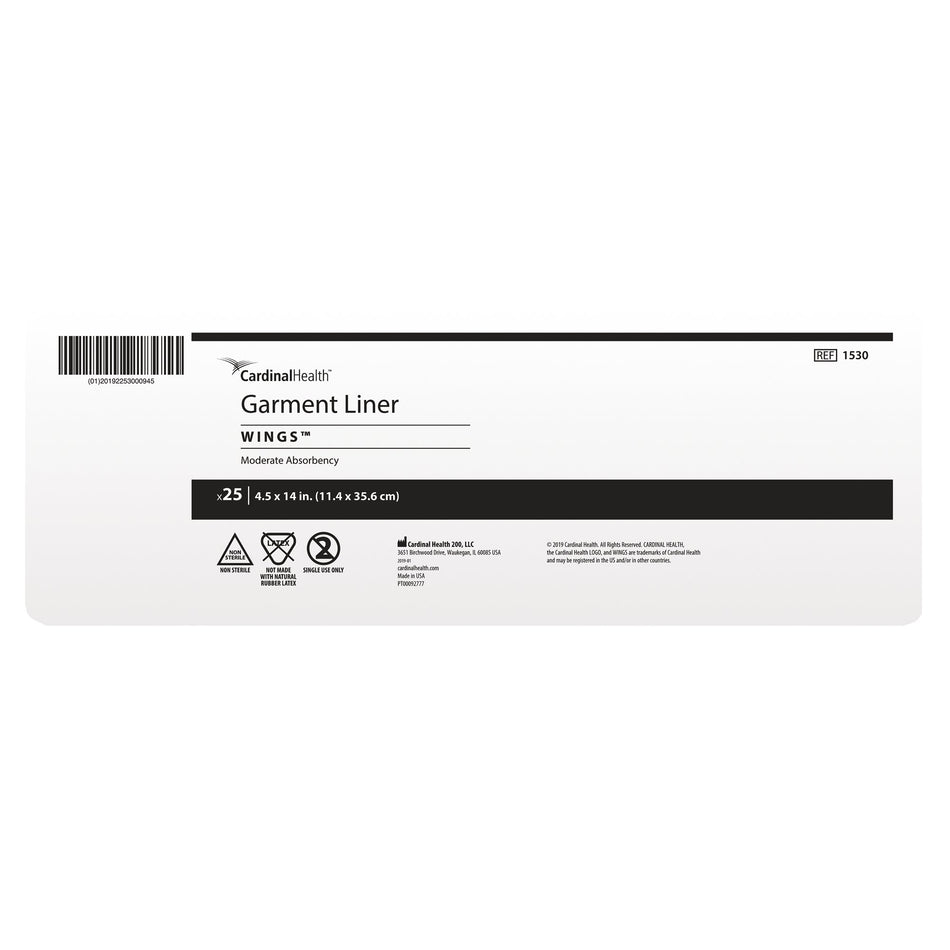 Simplicity Light Incontinence Liner, 4 x 14 Inch-Incontinence Liner Simplicity 4-1/2 X 14 Inch Moderate Absorbency Polymer Core One Size Fits Most