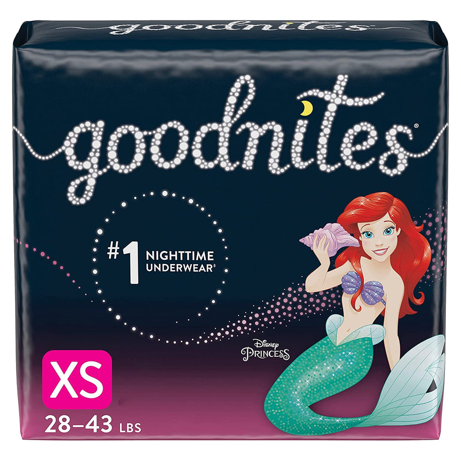 Goodnites Girls Heavy Absorbency Nighttime Underwear, X-Small-Female Youth Absorbent Underwear GoodNites Pull On with Tear Away Seams X-Small Disposable Heavy Absorbency