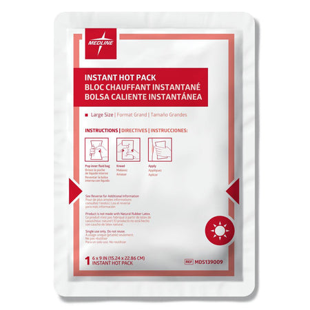 Instant Hot Pack Medline General Purpose Large Plastic / Sodium Acetate Disposable - Physical Therapy>Treatments>Hot - Med...