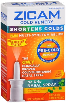 Zicam Cold Remedy No Drip Nasal Spray-Cold and Sinus Relief Zicam 4X - 4X - 4X Strength Nasal Spray 0.5 oz.