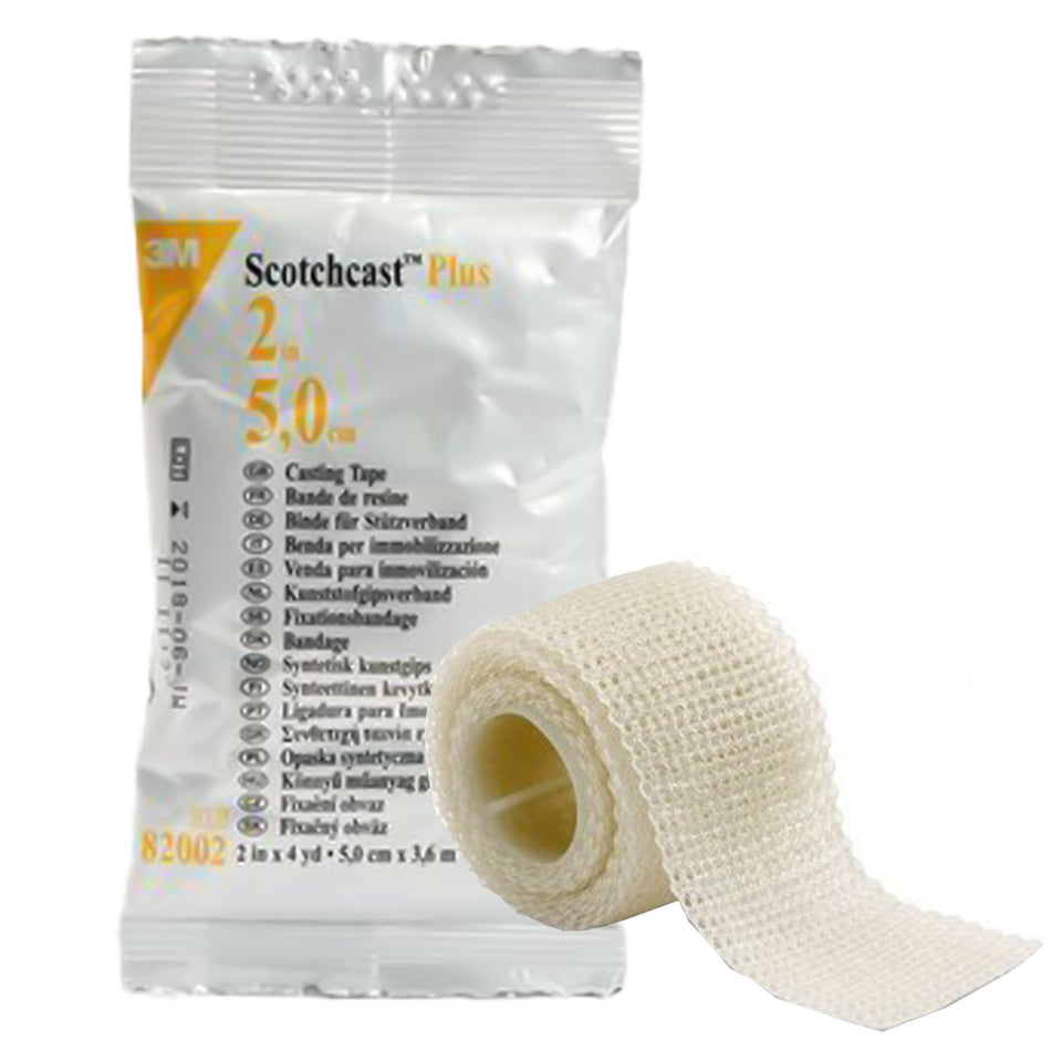 3M Scotchcast Plus White Cast Tape, 2 Inch x 4 Yard-Cast Tape 3M Scotchcast Plus 2 Inch X 12 Foot Fiberglass / Resin White