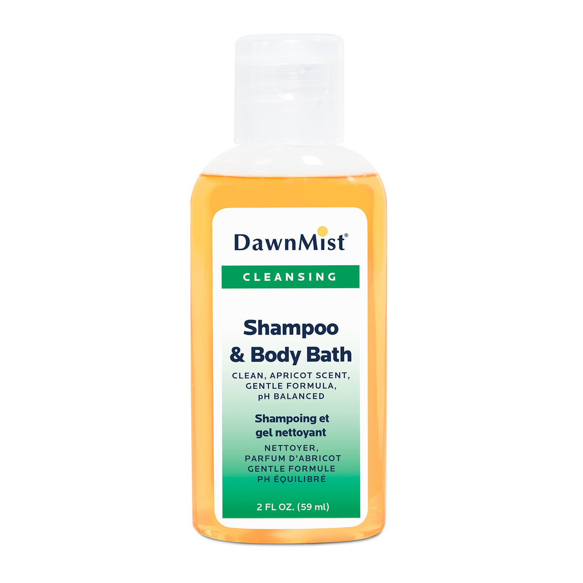 DawnMist Shampoo and Body Wash 2 oz. Squeeze Bottle-Shampoo and Body Wash DawnMist 2 oz. Flip Top Bottle Apricot Scent