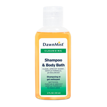DawnMist Shampoo and Body Wash 2 oz. Squeeze Bottle-Shampoo and Body Wash DawnMist 2 oz. Flip Top Bottle Apricot Scent