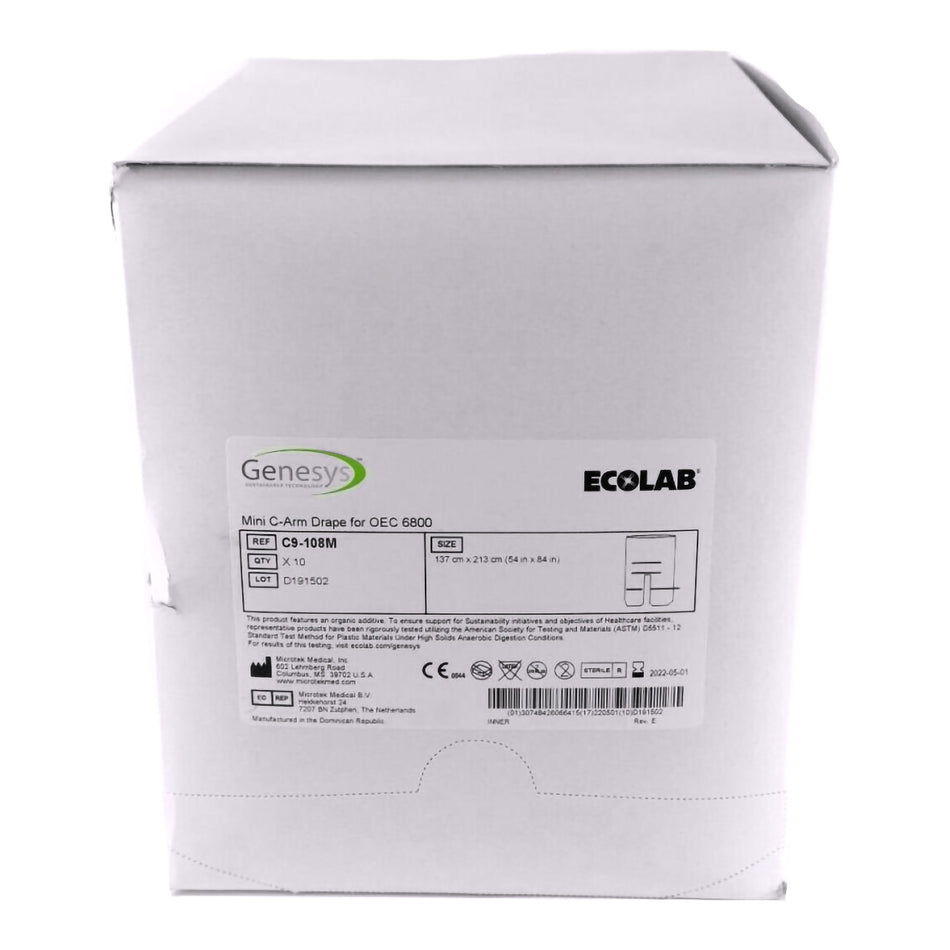 Genesys�/Ecolab� Mini C-Arm Drape for GE OEC 6800, 54 x 84 Inch-C-Arm Drape OEC 6800 54 X 84 Inch For Mini C-Arm OEC 6800