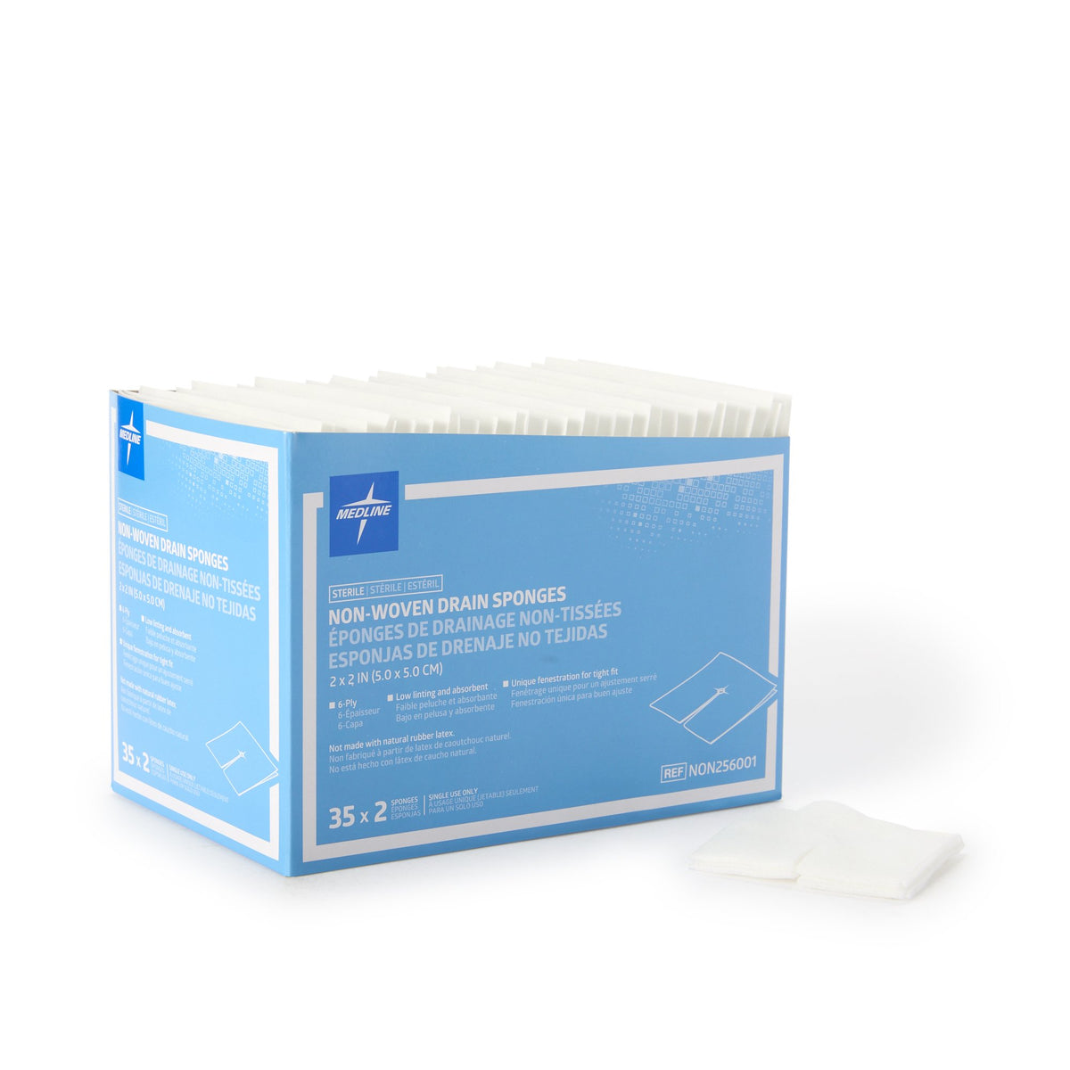 I.V. Sponge Medline 2 X 2 Inch 6-Ply Sterile 2 per Pack - Wound Care>General Wound Care>General Purpose Dressings>Gauze Dr...