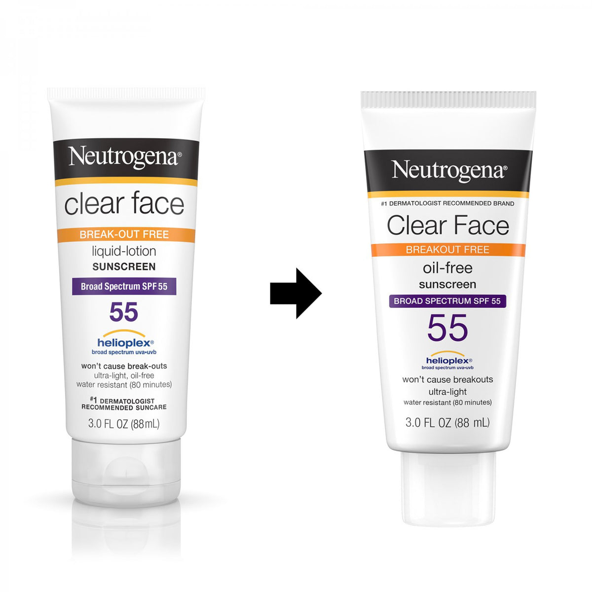Neutrogena Clear Face Oil Free Sunscreen, 3 oz.-Sunscreen Neutrogena Clear Face SPF 50 Lotion 3 oz. Tube