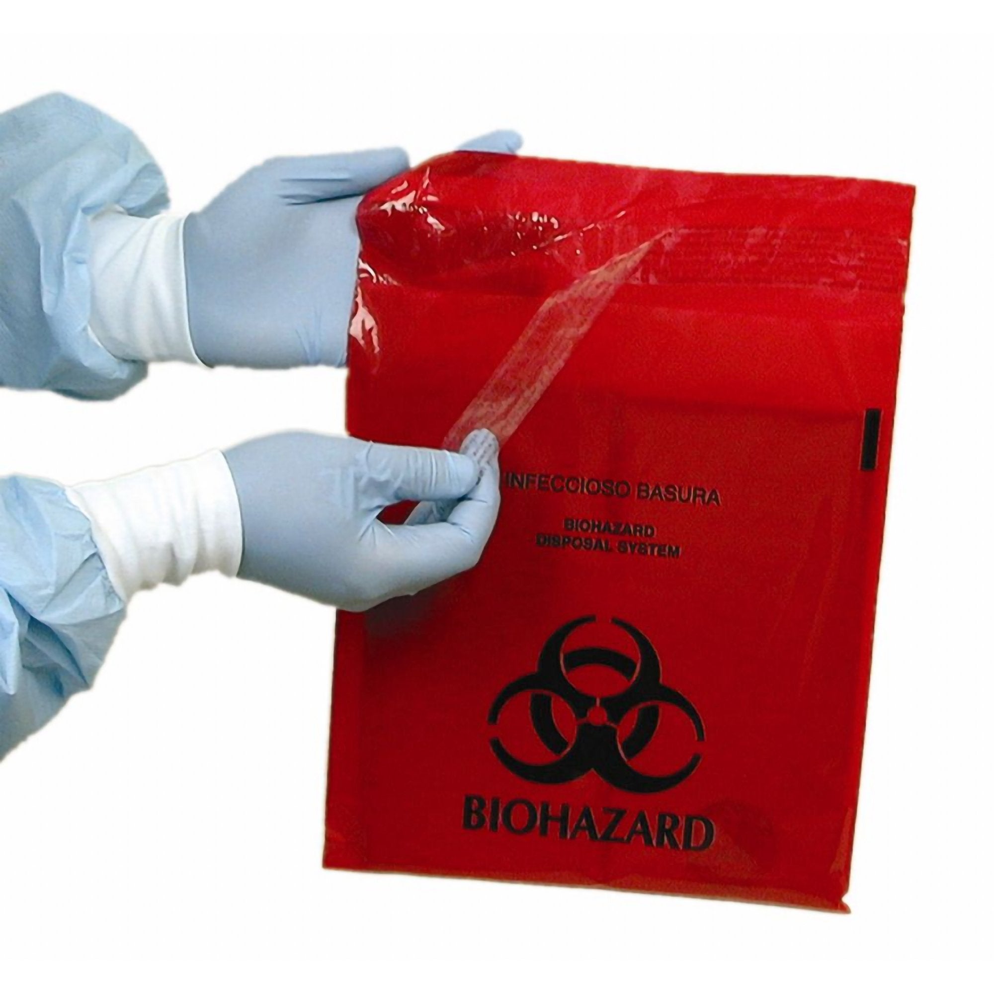 Unimed - Midwest Biohazard Waste Bag-Biohazard Waste Bag Unimed - Midwest 1.4 Quart Red Bag 9 X 10 Inch