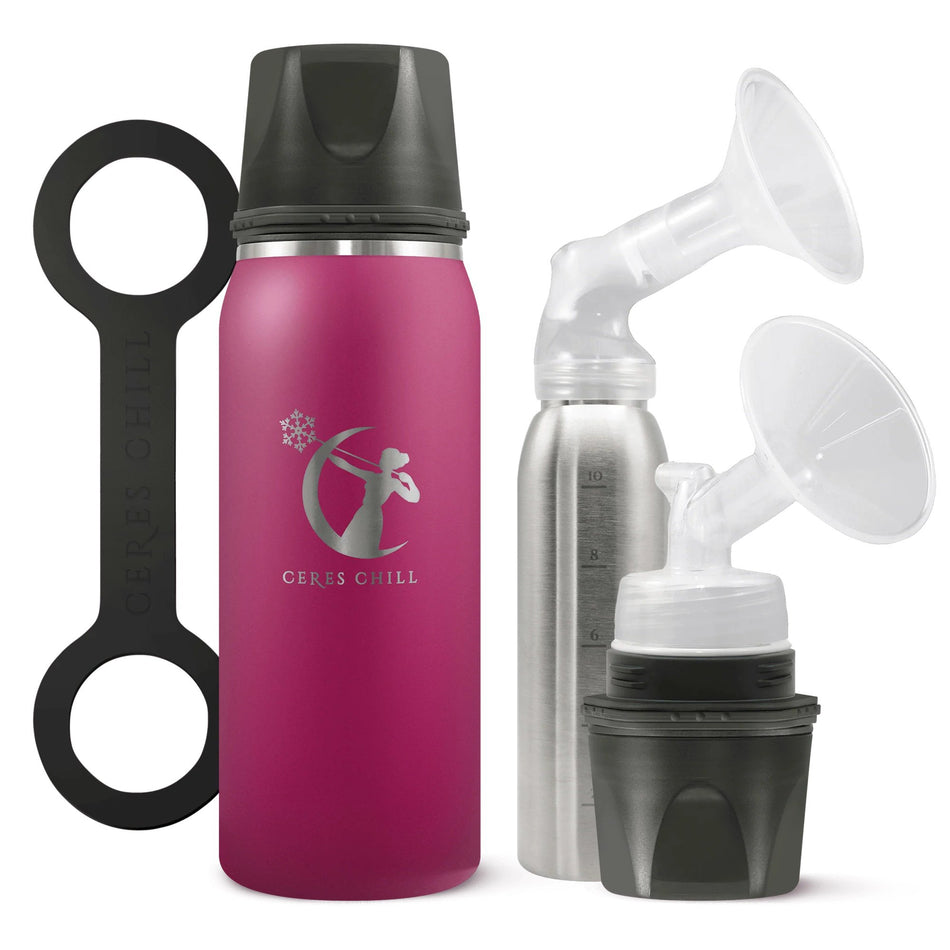 Ceres Chill OG Stainless Steel Breast Milk Chiller Container, Fuchsia - Nutritionals and Feeding Supplies>Feeding Supplies...
