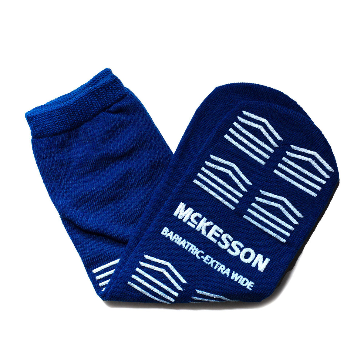 McKesson Slipper Socks, Single Tread, Bariatric, Extra Wide, Kingfisher Blue - Apparel>Slippers and Slipper Socks - McKess...