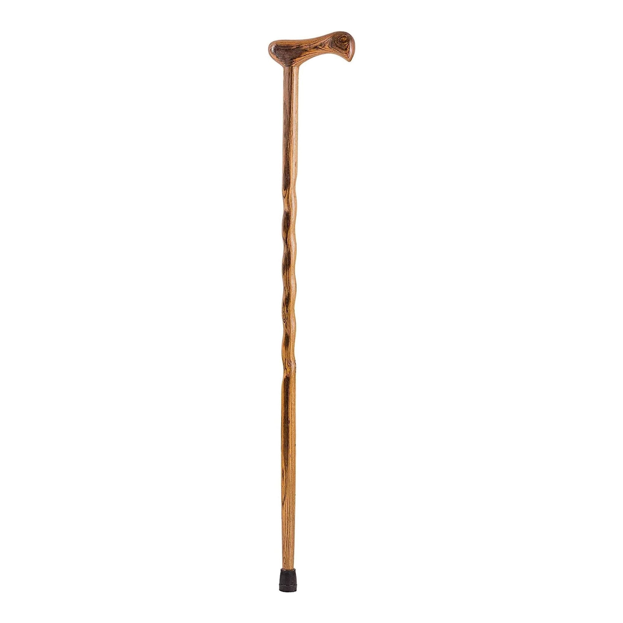 Brazos Twisted Bocote Cane with T-Handle, 37-Inch Height-T-Handle Cane Brazos Twisted Wood 37 Inch Height Brown