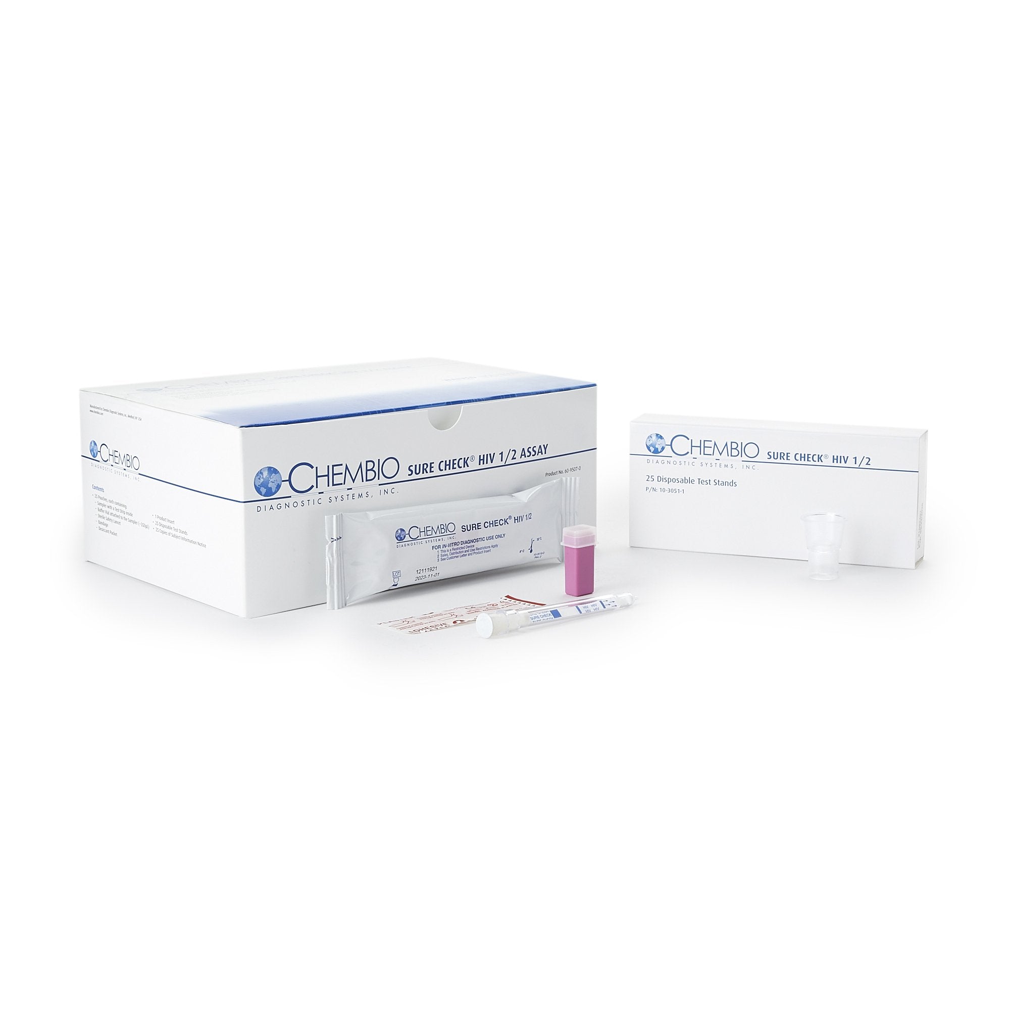 Sure Check HIV-1/2 Antibody Sexual Health Test Kit-Sexual Health Test Kit Sure Check HIV-1/2 25 Tests CLIA Waived Sample Dependent