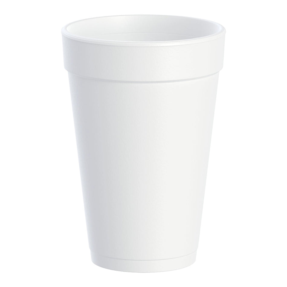 Dart Insulated Styrofoam Beverage Drinking Cups, White, 16 ounce - Utensils>Drinking Utensils - RJ Schinner Co
