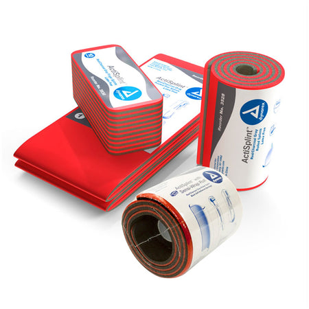 ActiSplint� General Purpose Splint, 4-1/4 x 36 Inch-"ActiSplint� General Purpose Splint Rolled Splint Red / Charcoal Gray 4-1/4 X 36 Inch - Splint, 2 Inch X 5 Yard - Sensi-Wrap"