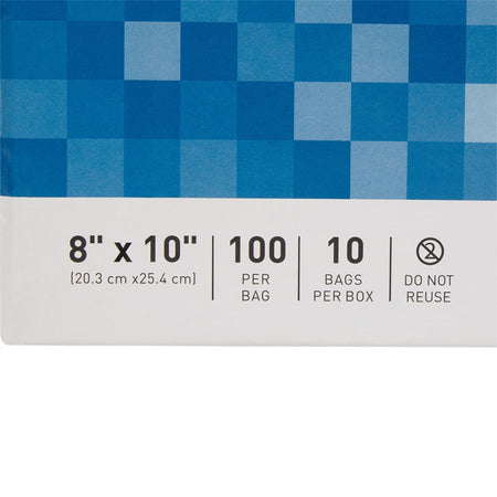 McKesson Zip Closure Bag, 8 X 10 Inches-Reclosable Bag McKesson 8 X 10 Inch Polyethylene Clear Zipper Closure