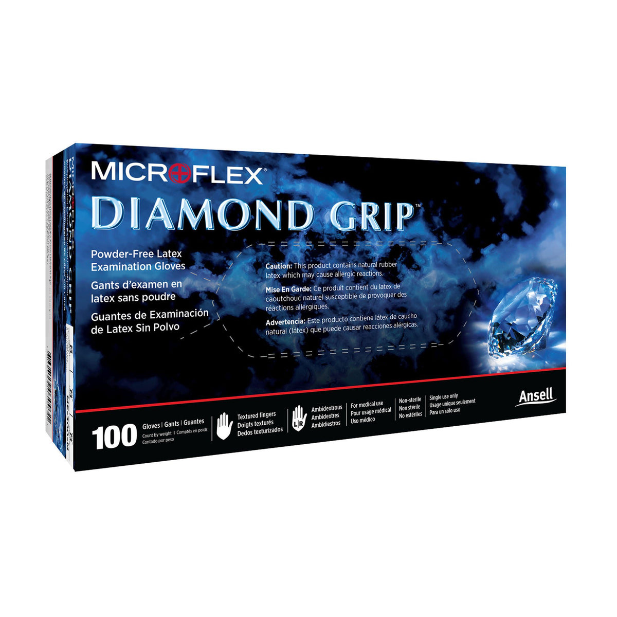 Diamond Grip™ Latex Exam Glove, Extra Large, White - Gloves>Exam Gloves - Microflex Medical