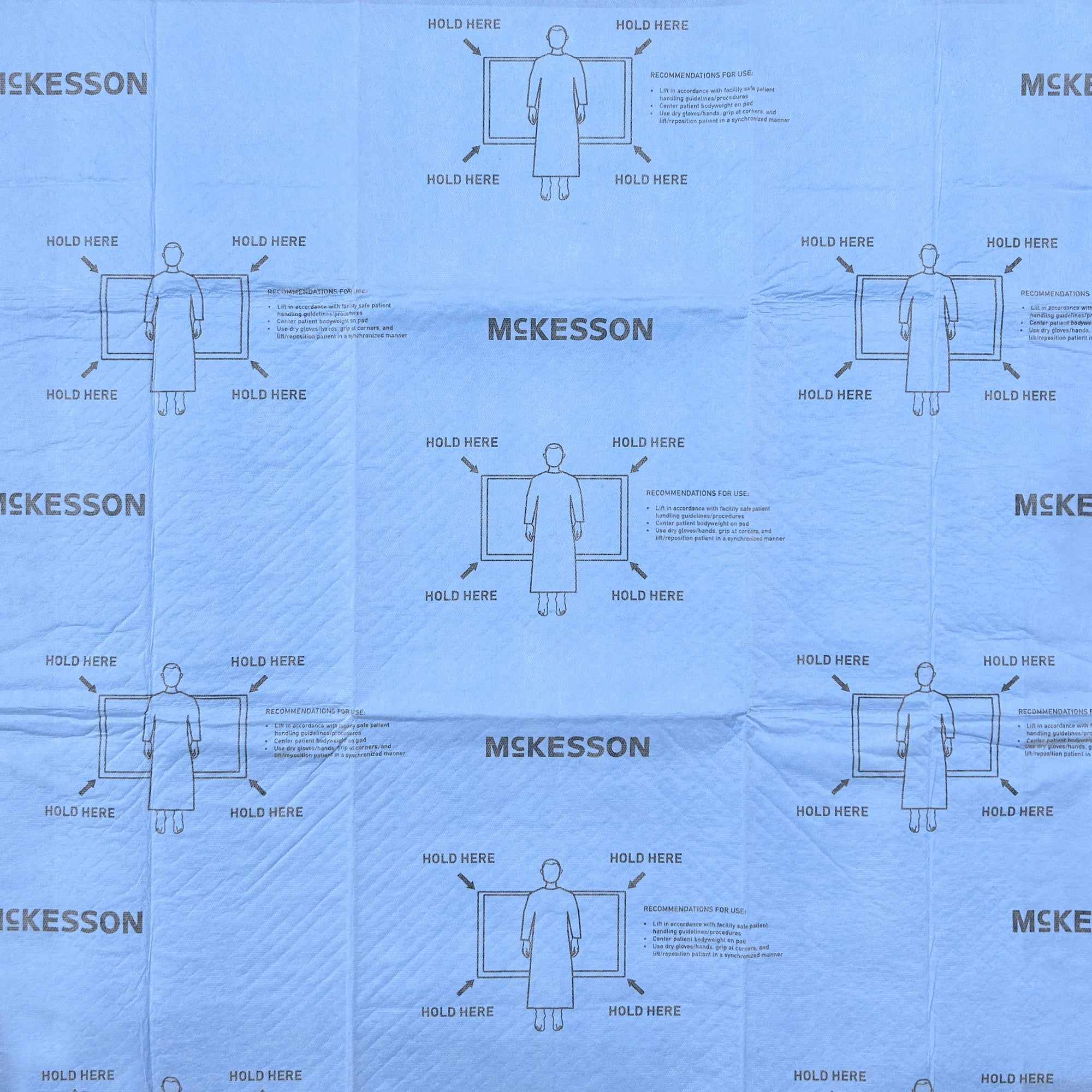 McKesson Heavy-Duty Repositioning Underpads, 30 x 42 in.-Disposable Underpad McKesson 30 X 42 Inch Super Absorbent Polymer Heavy Absorbency