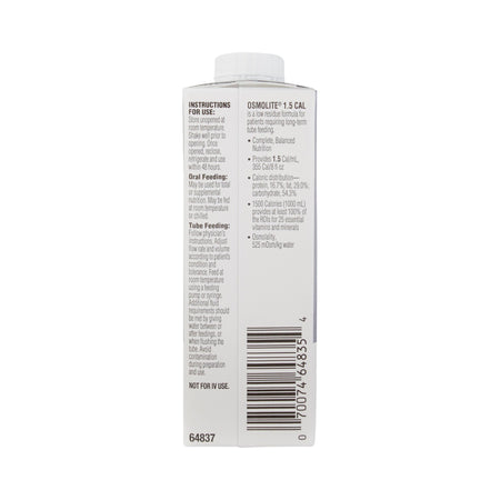 Osmolite 1.5 Cal Nutrition, Tube-Feeding, 8-ounce carton-Tube Feeding Formula Osmolite 1.5 Cal Unflavored Liquid 8 oz. Reclosable Carton