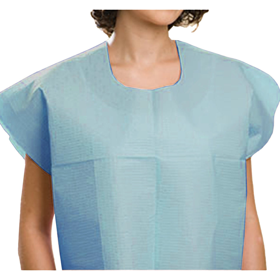 Graham Medical Exam Cape, One Size Fits Most-Exam Cape Blue One Size Fits Most Front / Back Opening Without Closure Unisex