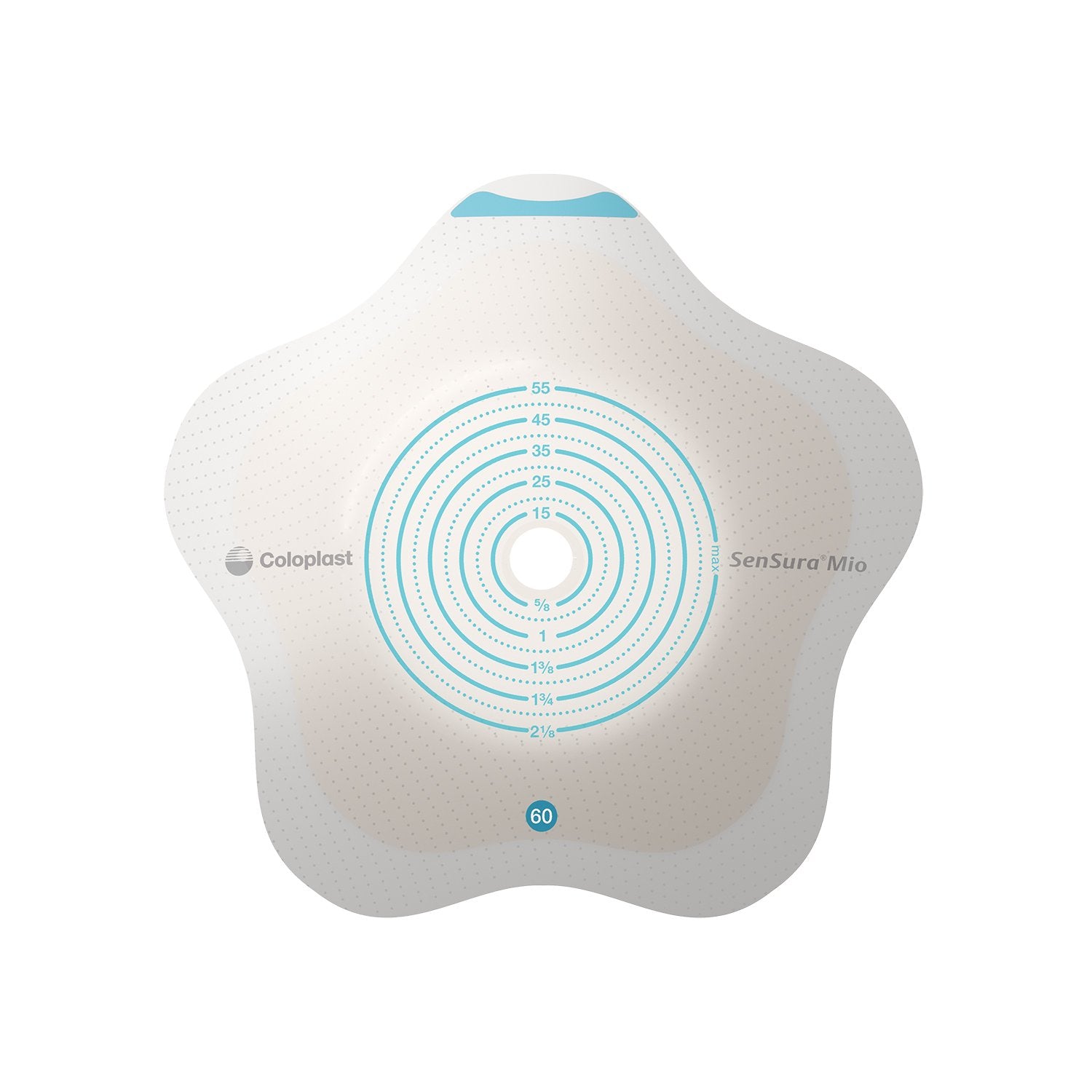 SenSura Mio Convex Flip Ostomy Barrier-"Ostomy Barrier SenSura Mio Convex Flip Precut, Extended Wear Elastic Adhesive 60 mm Flange Blue Code System 1-9/16 Inch Opening"