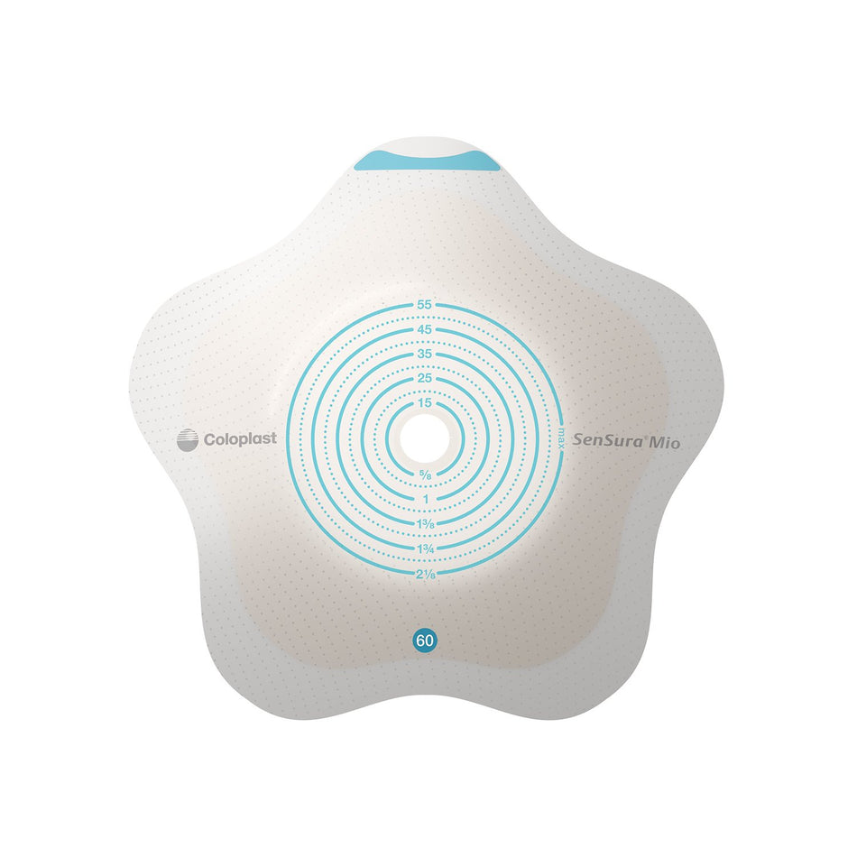 SenSura Mio Convex Flip Ostomy Barrier-"Ostomy Barrier SenSura Mio Convex Flip Precut, Extended Wear Elastic Adhesive 60 mm Flange Blue Code System 1-9/16 Inch Opening"