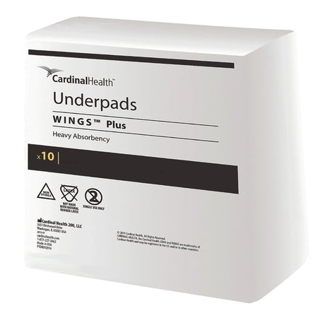 Wings Plus Underpads, Disposable, Heavy Absorbency, Beige, 30 X 30 Inch-Disposable Underpad Wings Plus 30 X 30 Inch Fluff / Polymer Heavy Absorbency