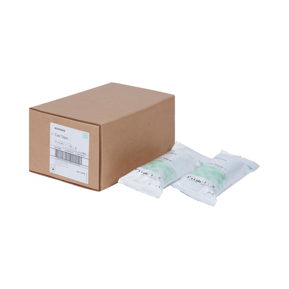 McKesson White Plaster Bandage, 5 Inch x 4 Yard-Cast Tape McKesson 5 Inch X 12 Foot Fiberglass White
