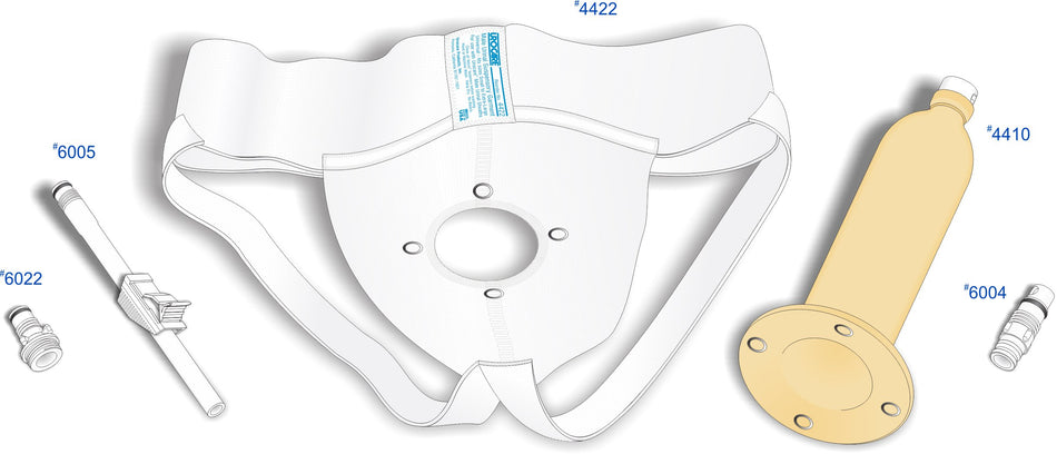 Urocare Products-Male External Catheter Kit Urocare Urinal 20 - 40mm Diameter Universal Suspensory Garment 26- 46 Inch Waist Latex