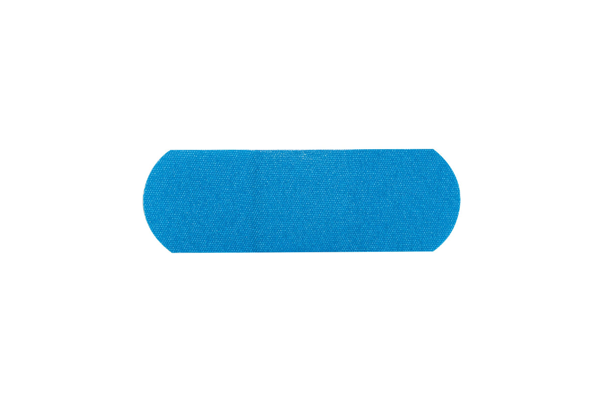 American® White Cross Blue Metal Detectable Adhesive Strip, 1 x 3 Inch - Wound Care>General Wound Care>Adhesive Bandages -...